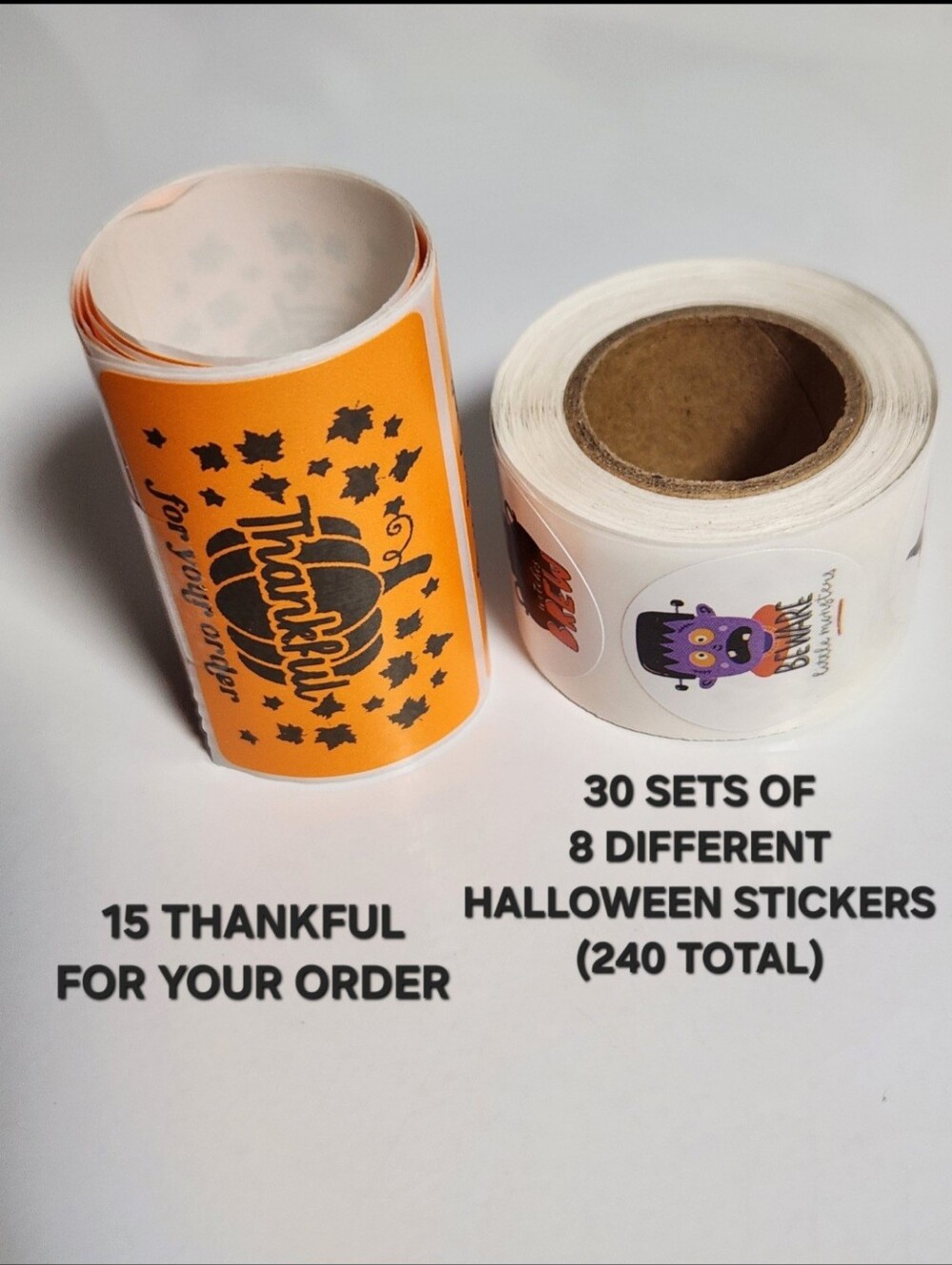 Halloween Thank You Stickers Fall Theme 255 Pieces